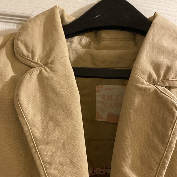 Khaki colored drawstring blazer with pockets, size XL Great condition like new! - Picture 4 of 8